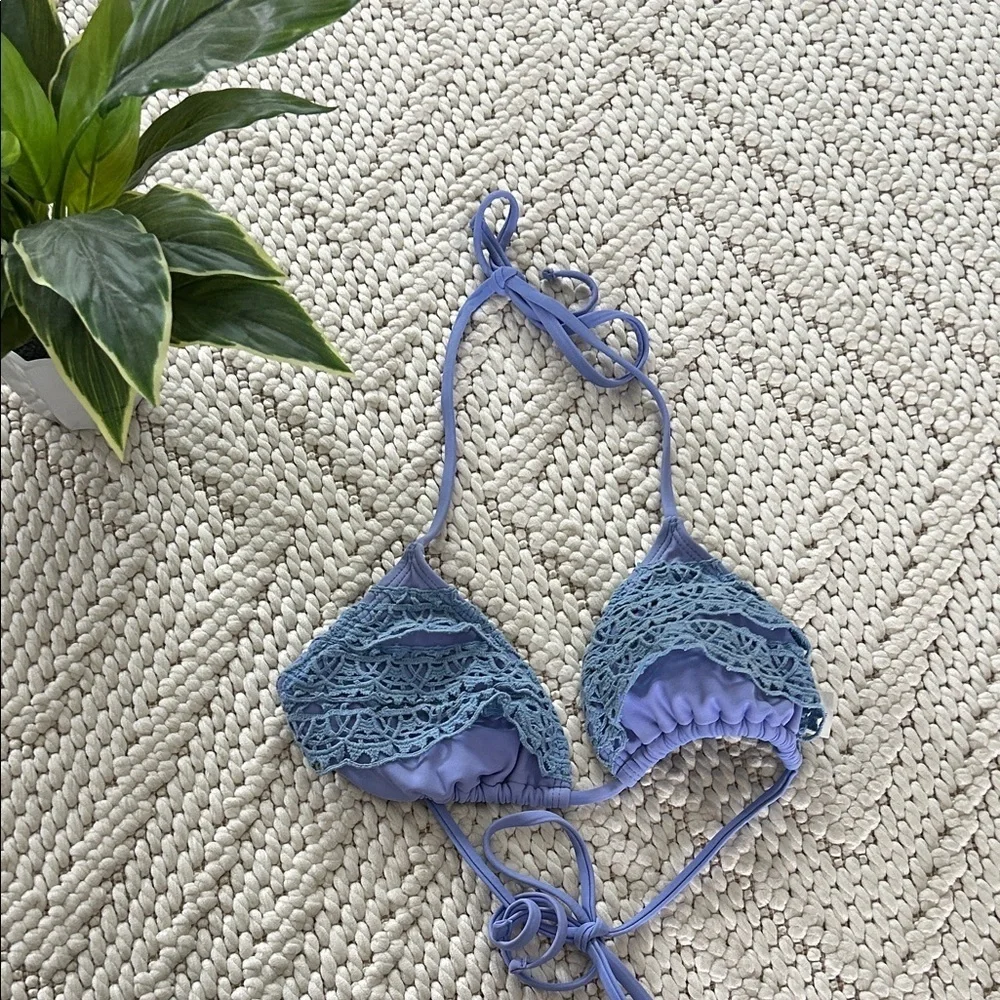 Periwinkle Crochet Lace Triangle Bikini Top | Triangle Bikini Top | Lace